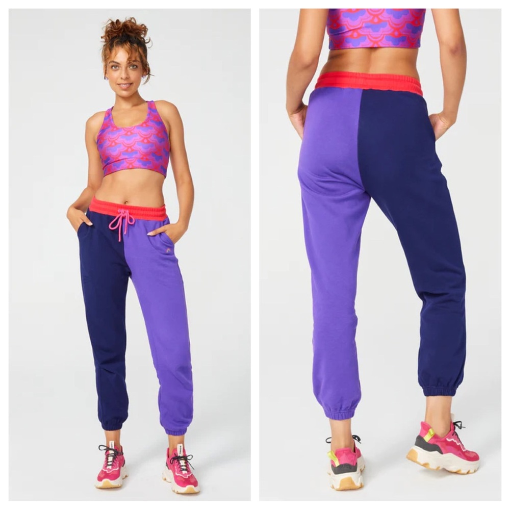 DONATING TOMORROW [Terez] Colorblock Sweatpants Joggers Size Small